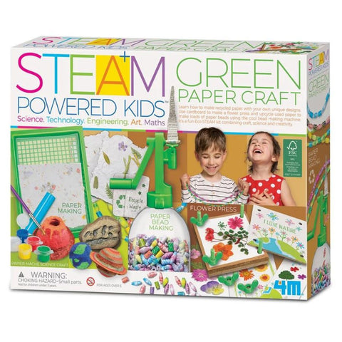 4M STEAM Powered Kids Green Paper Craft Kit | KidzInc Australia