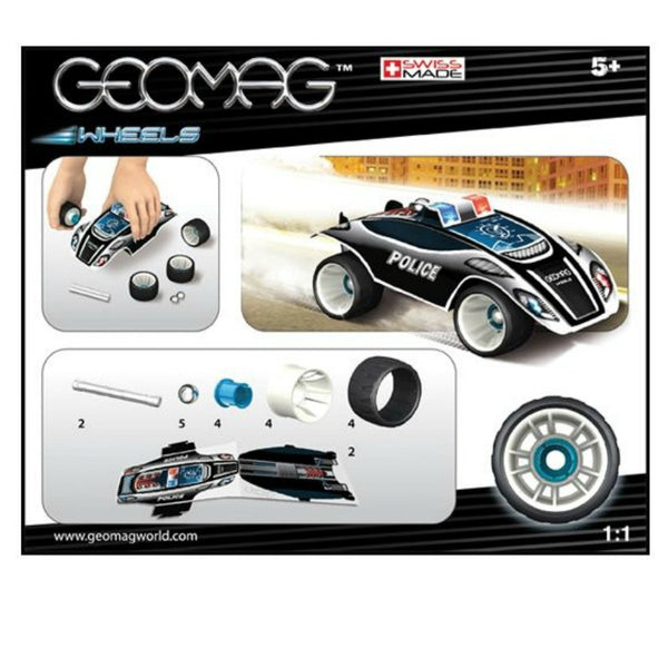 GeoMag Wheels Fastcar 21 Pieces | KidzInc Australia | Online Educational Toy Store