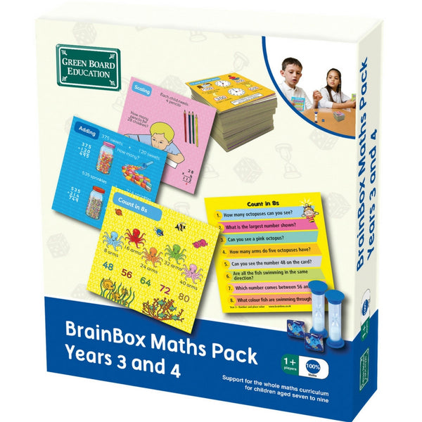 Green Board Education - BrainBox Maths Pack Years 3 and 4 | KidzInc Australia | Online Educational Toy Store