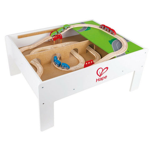Hape - Railway Play and Stow Storage and Activity Table for Wooden Train sets | KidzInc Australia | Online Educational Toy Store