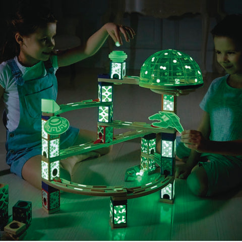 Hape - Space City Quadrilla Marble Run | KidzInc Australia | Online Educational Toy Store