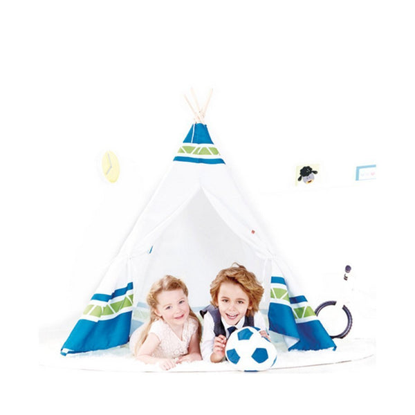 Hape - Teepee Tent Blue | KidzInc Australia | Online Educational Toy Store