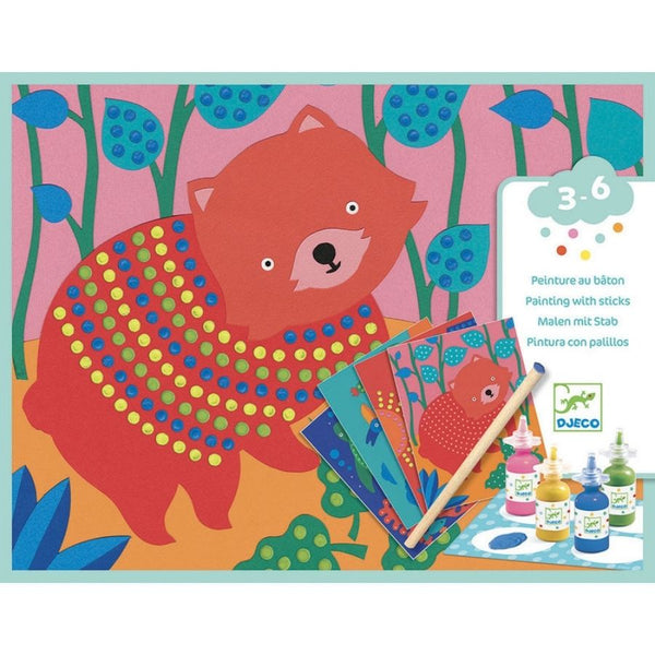 Djeco Pointillism Painting with Sticks | Craft Kit for Preschoolers | KidzInc Australia