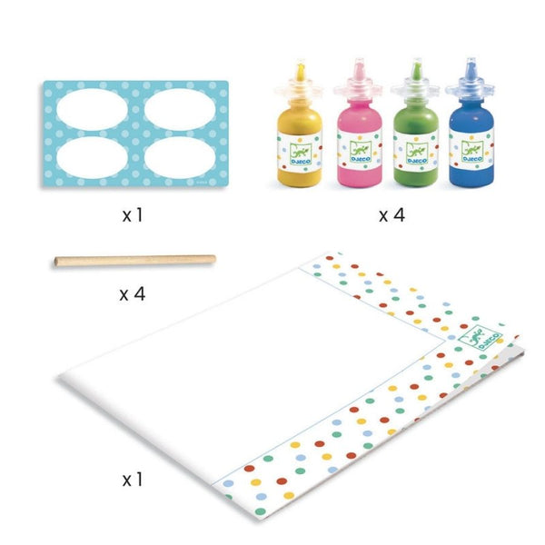 Djeco Pointillism Painting with Sticks | Craft Kit for Preschoolers 2