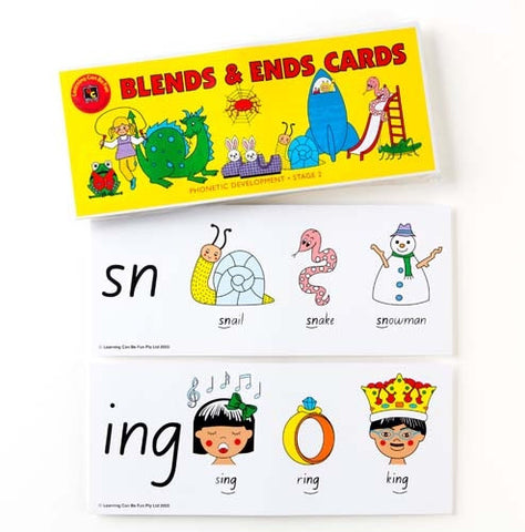 Learning Can Be Fun - Blends & Ends Cards | KidzInc Australia | Online Educational Toy Store