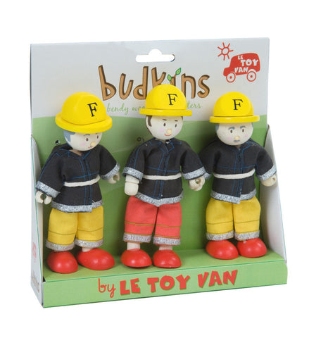 Le Toy Van - Budkin Fire Fighters Triple Pack | KidzInc Australia | Online Educational Toy Store