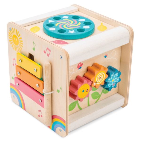 Le Toy Van Petilou Petit Wooden Activity Cube | Toddler Toys | KidzInc Australia