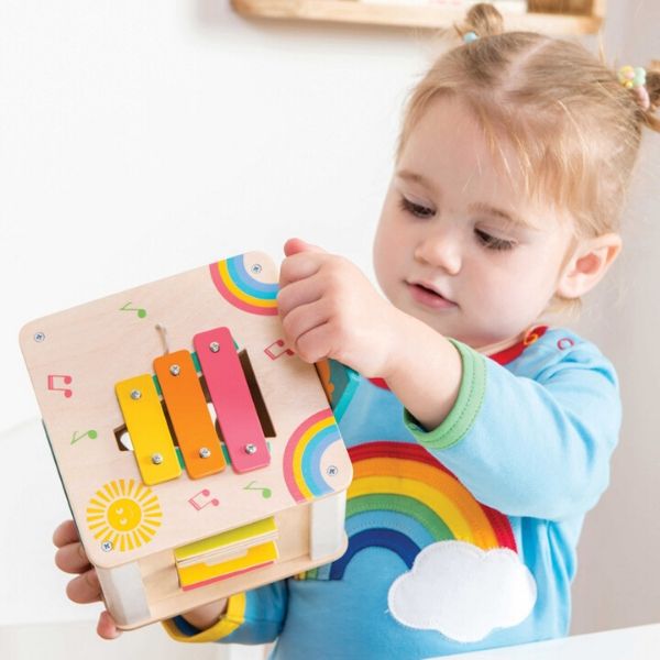 Le Toy Van Petilou Petit Wooden Activity Cube | Toddler Toys | KidzInc Australia 2