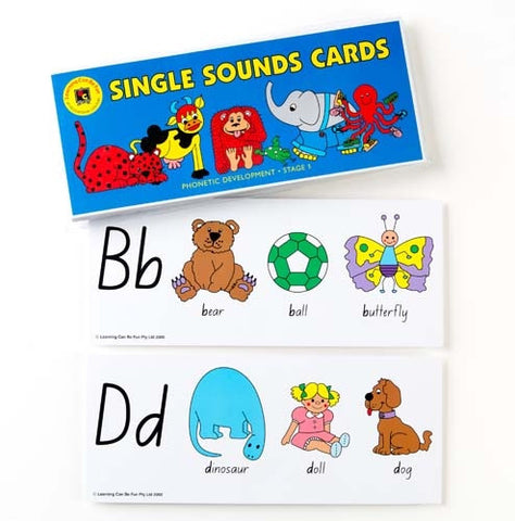 Learning Can Be Fun - Single Sounds Cards/Alphabet Giant Flash Cards | KidzInc Australia | Online Educational Toy Store