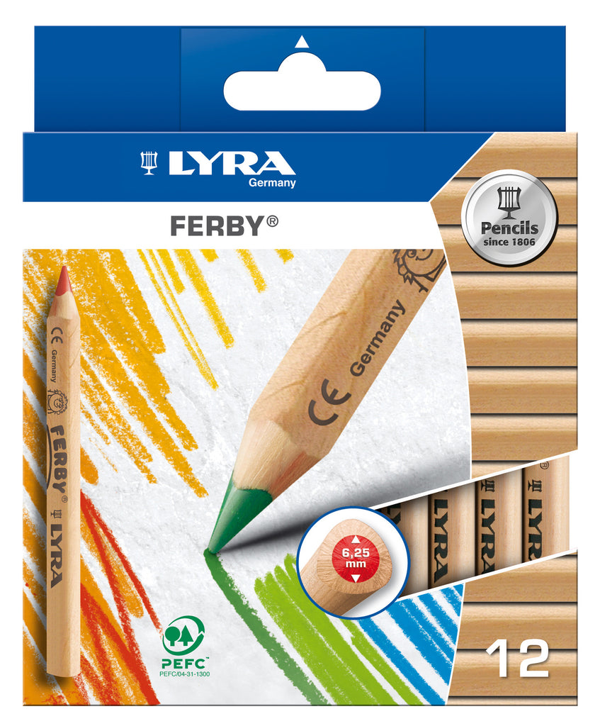 LYRA Groove Triple One Wooden Chunky Colouring Pencils 3 in 1, 12 LYRA Groove Triple One Wooden Chunky Colouring Pencils 3 in 1, 12
