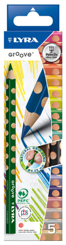 Lyra - Groove Jumbo Colour Pencils (Pack of 5) | KidzInc Australia | Online Educational Toy Store