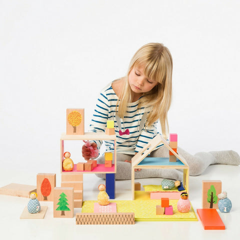 Manhattan Toy - MiO Play Eat Sleep Work + 2 People | KidzInc Australia | Online Educational Toy Store