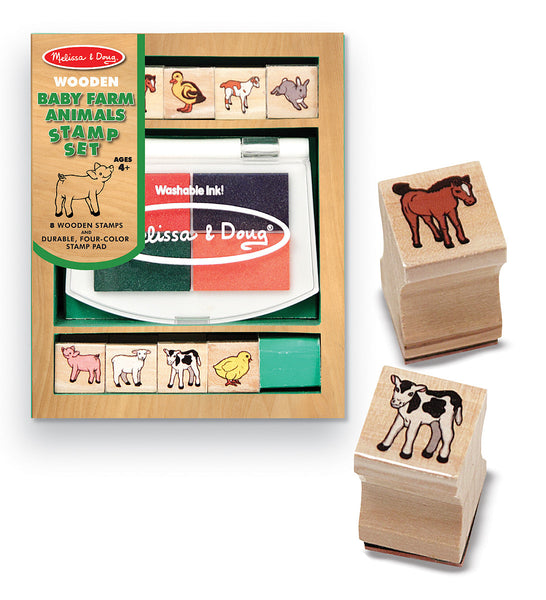 Melissa & Doug - Baby Farm Animals Stamp Set | KidzInc Australia | Online Educational Toy Store