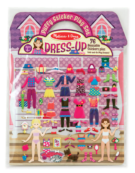 Melissa & Doug - Reusable Puffy Sticker Play Set - Dress-Up | KidzInc Australia | Online Educational Toy Store
