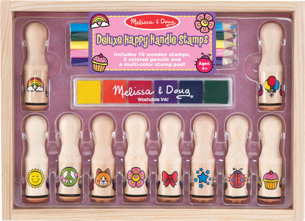 Melissa & Doug - Deluxe Happy Handle Stamp Set | KidzInc Australia | Online Educational Toy Store