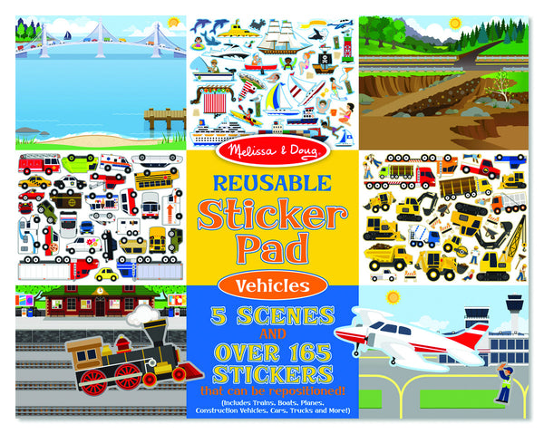 Melissa & Doug - Reusable Sticker Pad - Vehicles | KidzInc Australia | Online Educational Toy Store