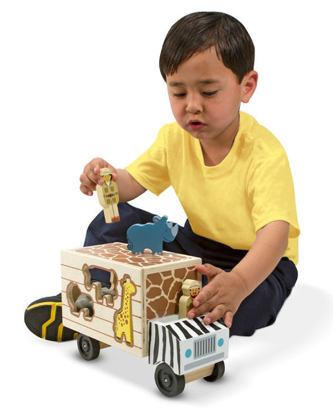 Melissa & Doug - Animal Rescue Shape Sorting Truck | KidzInc Australia | Online Educational Toy Store