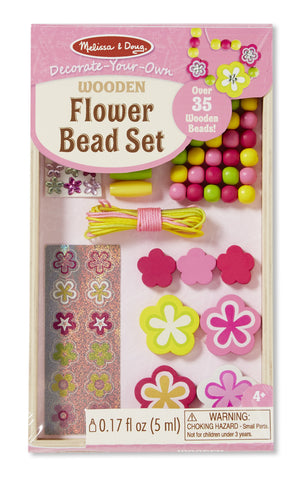 Melissa & Doug - Decorate Your Own Wooden Flower Bead Set | KidzInc Australia | Online Educational Toy Store
