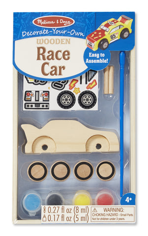Melissa & Doug - Decorate Your Own Wooden Race Car | KidzInc Australia | Online Educational Toy Store