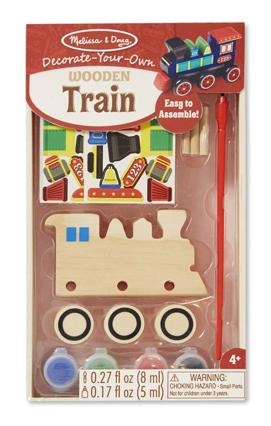 Melissa & Doug - Decorate Your Own Wooden Train | KidzInc Australia | Online Educational Toy Store