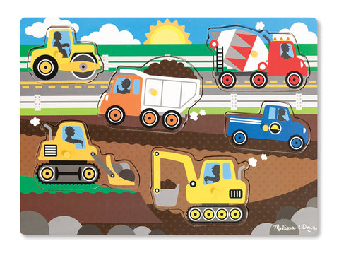 Melissa & Doug Peg Puzzle - Construction | KidzInc Australia | Online Educational Toy Store