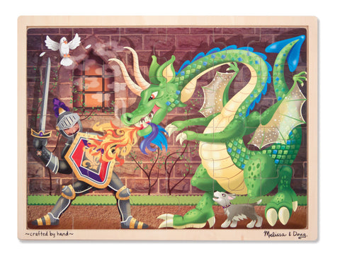 Melissa & Doug Puzzle 48 Pieces - Knight & Dragon | KidzInc Australia | Online Educational Toy Store