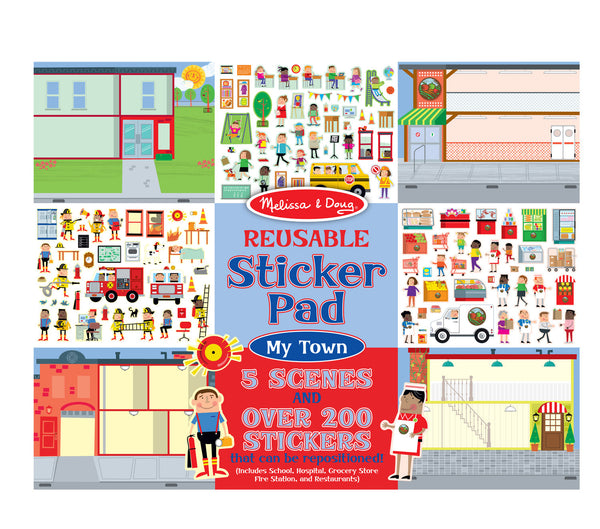 Melissa & Doug - Reusable Sticker Pad - My Town | KidzInc Australia | Online Educational Toy Store