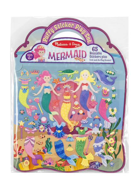 Melissa & Doug - Reusable Puffy Sticker Play Set - Mermaid | KidzInc Australia | Online Educational Toy Store