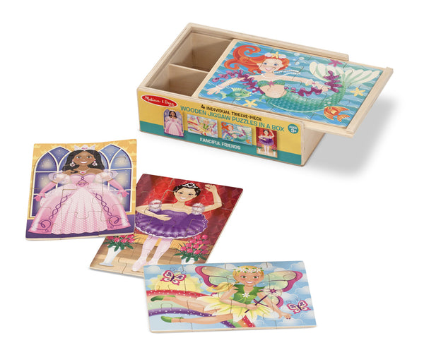 Melissa & Doug - Fanciful Friends Puzzles in a Box | KidzInc Australia | Online Educational Toy Store