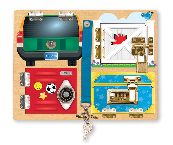 Melissa & Doug - Locks Board | KidzInc Australia | Online Educational Toy Store