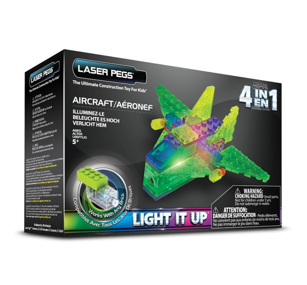 Laser Pegs - 4 in 1 Aircraft | KidzInc Australia | Online Educational Toy Store