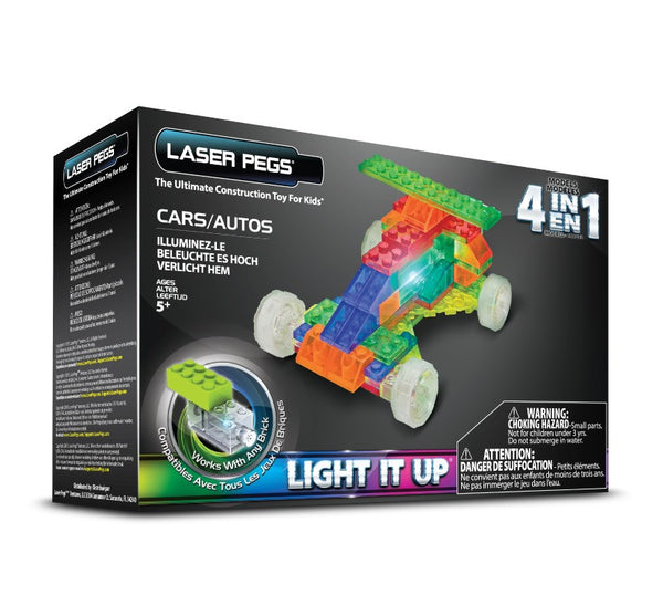 Laser Pegs - 4 in 1 Cars | KidzInc Australia | Online Educational Toy Store