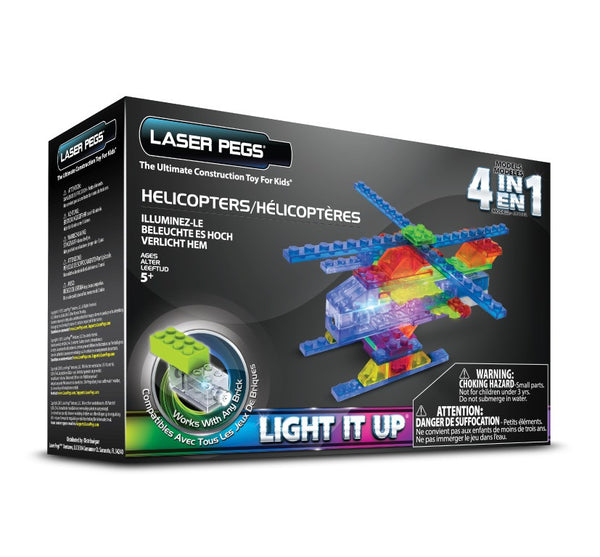 Laser Pegs - 4 in 1 Helicopter | KidzInc Australia | Online Educational Toy Store