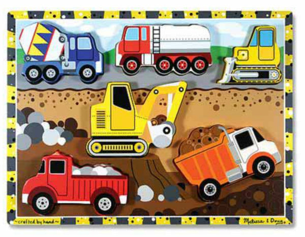 Melissa & Doug Chunky Puzzle - Construction | KidzInc Australia | Online Educational Toy Store