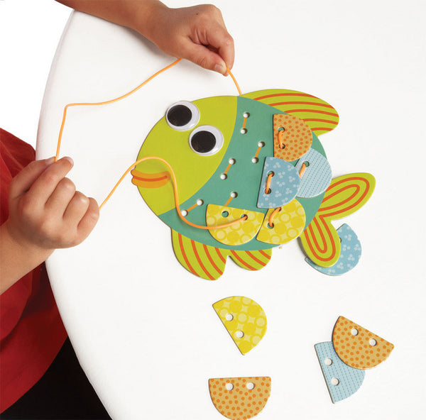 Manhattan Toy - Imagine I Can: Lace & Play Fish | KidzInc Australia | Online Educational Toy Store