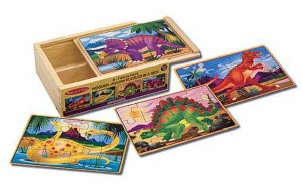 Melissa & Doug Puzzles in a Box - Dinosaurs | KidzInc Australia | Online Educational Toy Store