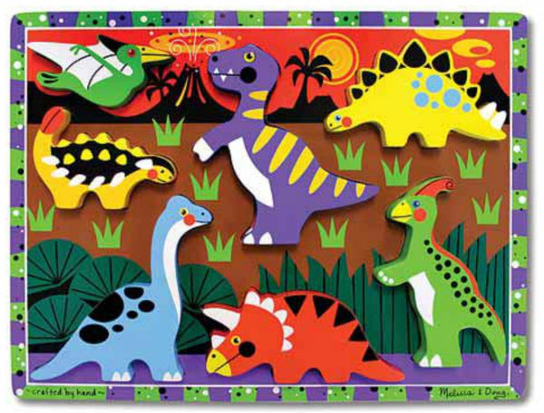 Melissa & Doug Chunky Puzzle - Dinosaurs | KidzInc Australia | Online Educational Toy Store