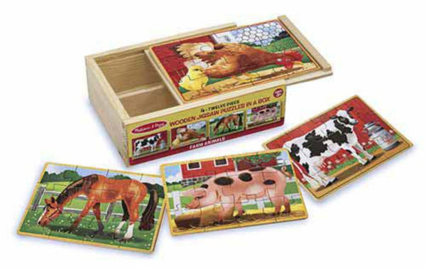 Melissa & Doug Puzzles in a Box - Farm Animal | KidzInc Australia | Online Educational Toy Store