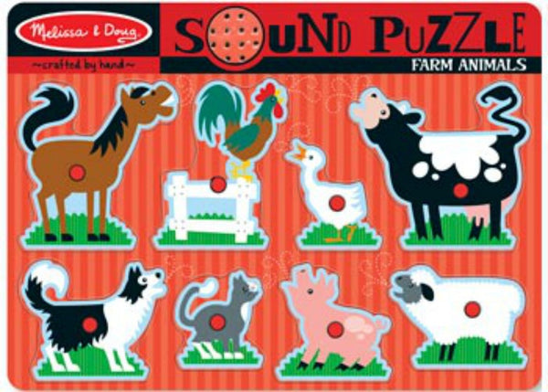 Melissa & Doug Sound Puzzle - Farm Animals | KidzInc Australia | Online Educational Toy Store