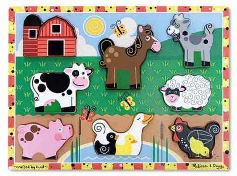 Melissa & Doug Chunky Puzzle - Farm | KidzInc Australia | Online Educational Toy Store