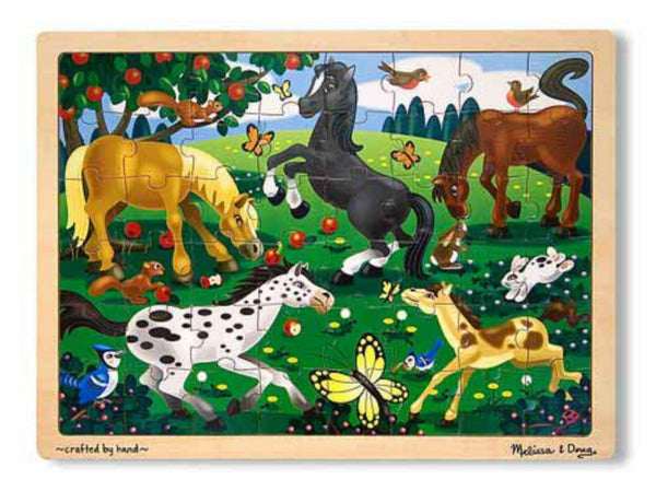 Melissa & Doug Puzzle 48 Pieces - Frolicking Horses | KidzInc Australia | Online Educational Toy Store