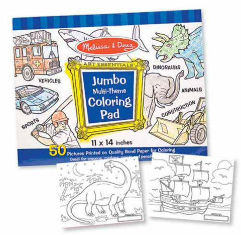 Melissa & Doug - Jumbo Coloring Pad - Blue | KidzInc Australia | Online Educational Toy Store