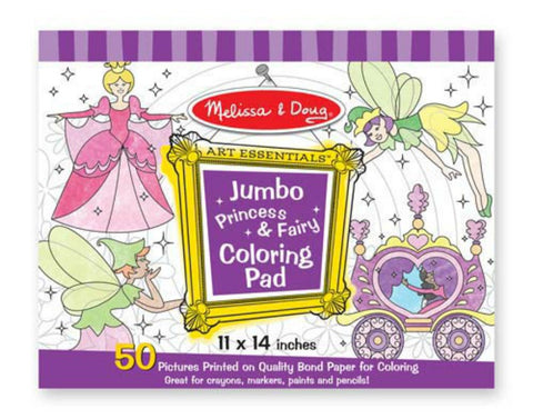 Melissa & Doug - Jumbo Coloring Pad - Princess & Fairy | KidzInc Australia | Online Educational Toy Store