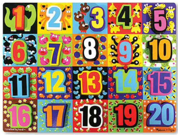 Melissa & Doug Jumbo Chunky Puzzle - Numbers | KidzInc Australia | Online Educational Toy Store