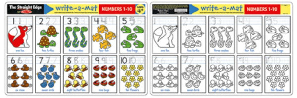 Melissa & Doug - Write-A-Mat: Numbers 1-10 | KidzInc Australia | Online Educational Toy Store