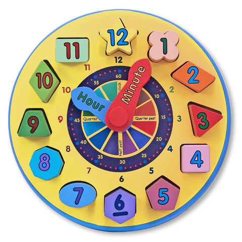 Melissa & Doug - Shape Sorting Clock | KidzInc Australia | Online Educational Toy Store