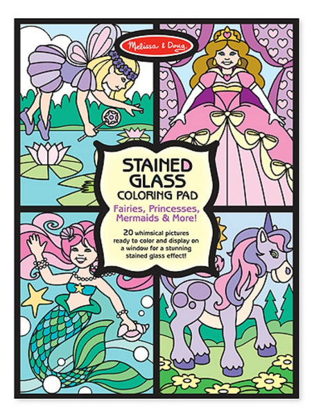 Melissa & Doug - Stained Glass Colouring Pad - Fairies | KidzInc Australia | Online Educational Toy Store