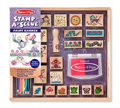 Melissa & Doug - Stamp A Scene - Fairy Garden | KidzInc Australia | Online Educational Toy Store