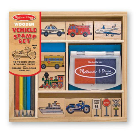 Melissa & Doug - Vehicle Stamp Set | KidzInc Australia | Online Educational Toy Store