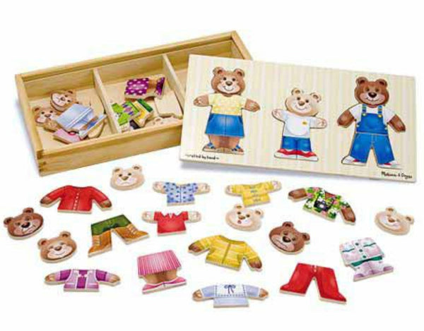 Melissa & Doug - Wooden Bear Family Dress-Up | KidzInc Australia | Online Educational Toy Store